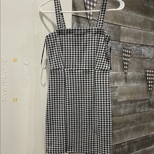 Black and white plaid dress